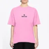 Maglietta a girocollo con logo dello sponsor, rosa/rosso 612965TJVD95764