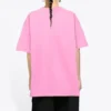 Maglietta a girocollo con logo dello sponsor, rosa/rosso 612965TJVD95764