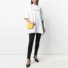 Maglietta a girocollo con stampa SS21, bianca 641655TIV549040