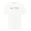Maglietta a maniche corte bianca con stampa alfabetica Lens 612965TIV829000