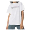 Maglietta a maniche corte bianca con stampa alfabetica Lens 612965TIV829000