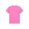 Maglietta a maniche corte con collo rotondo e ricamo, rosa 612964TJVD95764