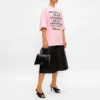 Maglietta a maniche corte con collo rotondo, rosa 641532TJVI31401