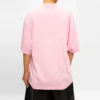 Maglietta a maniche corte con collo rotondo, rosa 641532TJVI31401