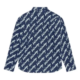 Maglietta a maniche corte con logo scarabocchiato, vestibilità ampia “Midnight Blue” 662983TLLJ48502