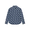 Maglietta a maniche corte con logo scarabocchiato, vestibilità ampia “Midnight Blue” 662983TLLJ48502