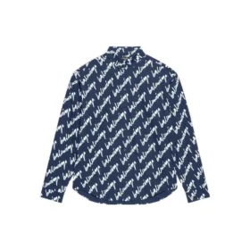 Maglietta a maniche corte con logo scarabocchiato, vestibilità ampia “Midnight Blue” 662983TLLJ48502