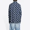 Maglietta a maniche corte con logo scarabocchiato, vestibilità ampia “Midnight Blue” 662983TLLJ48502