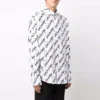 Maglietta a maniche corte con logo scarabocchiato, vestibilità ampia “White” 662983TLLJ49040