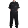 Maglietta a maniche corte con logo su tutta la superficie “Black White” 681702TOL651070