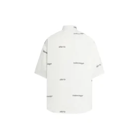 Maglietta a maniche corte con logo su tutta la superficie “White Black” 681702TOL659040