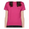 Maglietta a maniche corte con piccolo logo retrò, rosa 570796TBV435630