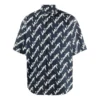 Maglietta a maniche corte con scarabocchi su tutta la superficie “Blu scuro Bianco” 681702TLLJ48502