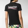 Maglietta a maniche corte con stampa del logo Alphabet, nera 612964TIV521070