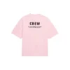 Maglietta a maniche corte con stampa del logo Crew, rosa/rosso 620941TIVG91900