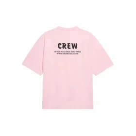 Maglietta a maniche corte con stampa del logo Crew, rosa/rosso 620941TIVG91900 Maglietta a maniche corte con stampa del logo Crew, rosa/rosso 620941TIVG91900
