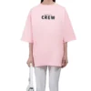 Maglietta a maniche corte con stampa del logo Crew, rosa/rosso 620941TIVG91900