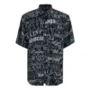 Maglietta a maniche corte con stampa logo in caratteri misti “Black Grey” 556854TELF21269