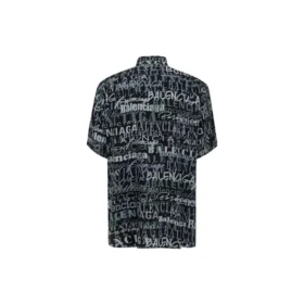 Maglietta a maniche corte con stampa logo in caratteri misti “Black Grey” 556854TELF21269