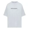 Maglietta a maniche corte con stampa SS21, collo rotondo, grigia 620941TIV501167