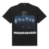 Maglietta a maniche corte Crossover della band tedesca Rammstein, nera 670943TLV511000