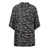 Maglietta a maniche corte minimal con strisce con logo “Black” 681813TML21-1269
