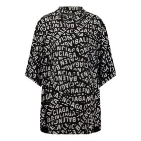 Maglietta a maniche corte minimal con strisce con logo “Black” 681813TML21-1269