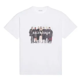 Maglietta a maniche corte retrò con stampa del logo della band “White” 612965TIV479000