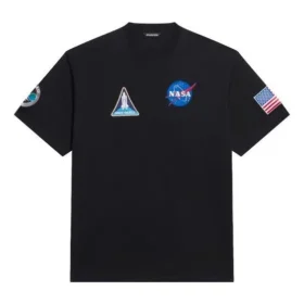 Maglietta a maniche corte retrò spaziale Balenciaga x NASA “Black” 651795TKVD71070 Maglietta a maniche corte retrò spaziale Balenciaga x NASA “Black” 651795TKVD71070