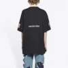 Maglietta a maniche corte retrò spaziale Balenciaga x NASA “Black” 651795TKVD71070