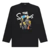 Maglietta a maniche lunghe Balenciaga x THE SIMPSONS, vestibilità larga “Black” 681046TLVG70100