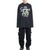 Maglietta a maniche lunghe Balenciaga x THE SIMPSONS, vestibilità larga “Black” 681046TLVG70100