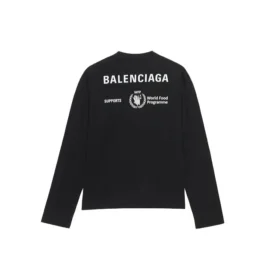 Maglietta a maniche lunghe Balenciaga x WFP, vestibilità media “Black” 612967THV841000