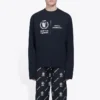 Maglietta a maniche lunghe Balenciaga x WFP, vestibilità media “Black” 612967THV841000