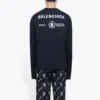 Maglietta a maniche lunghe Balenciaga x WFP, vestibilità media “Black” 612967THV841000