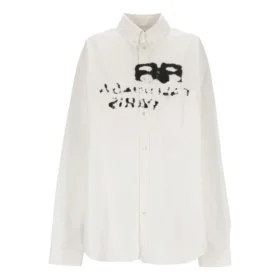Maglietta a maniche lunghe BB disegnata a mano, oversize “White” 725722TYB189000