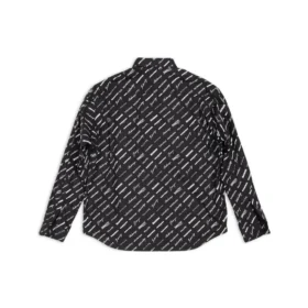 Maglietta a maniche lunghe con logo su tutta la superficie “Black” 662983TNLL11070