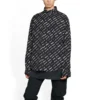 Maglietta a maniche lunghe con logo su tutta la superficie “Black” 662983TNLL11070
