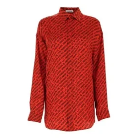 Maglietta a maniche lunghe con stampa del logo, rossa 623037TJLI16167