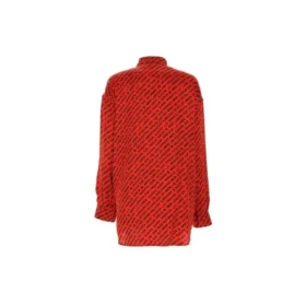 Maglietta a maniche lunghe con stampa del logo, rossa 623037TJLI16167