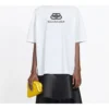 Maglietta bianca a maniche corte con stampa del logo sul petto e lettere dell’alfabeto 570813TEV489044