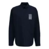 Maglietta con logo a codice a barre “Navy” 662982TKM028065
