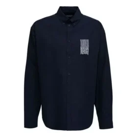 Maglietta con logo a codice a barre “Navy” 662982TKM028065 Maglietta con logo a codice a barre “Navy” 662982TKM028065