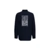 Maglietta con logo a codice a barre “Navy” 662982TKM028065