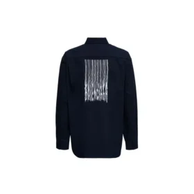 Maglietta con logo a codice a barre “Navy” 662982TKM028065 Maglietta con logo a codice a barre “Navy” 662982TKM028065