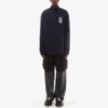 Maglietta con logo a codice a barre “Navy” 662982TKM028065