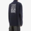 Maglietta con logo a codice a barre “Navy” 662982TKM028065