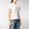 Maglietta con logo a girocollo Grigio/Bianco 612964TJVD99054
