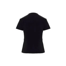 Maglietta con logo stampato, girocollo, nera 612964TIVD51000
