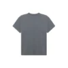 Maglietta con stampa del logo della band, stile retrò, maniche corte, grigia 612965TIV471404